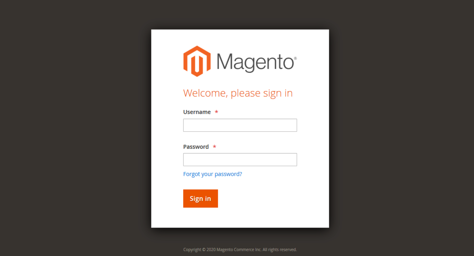 Magento Login