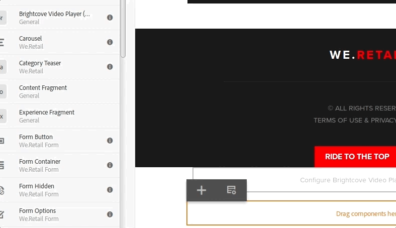 Add Brightcove Player to Template
