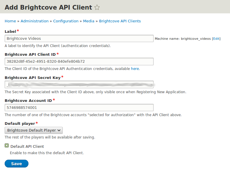 The add account screen.