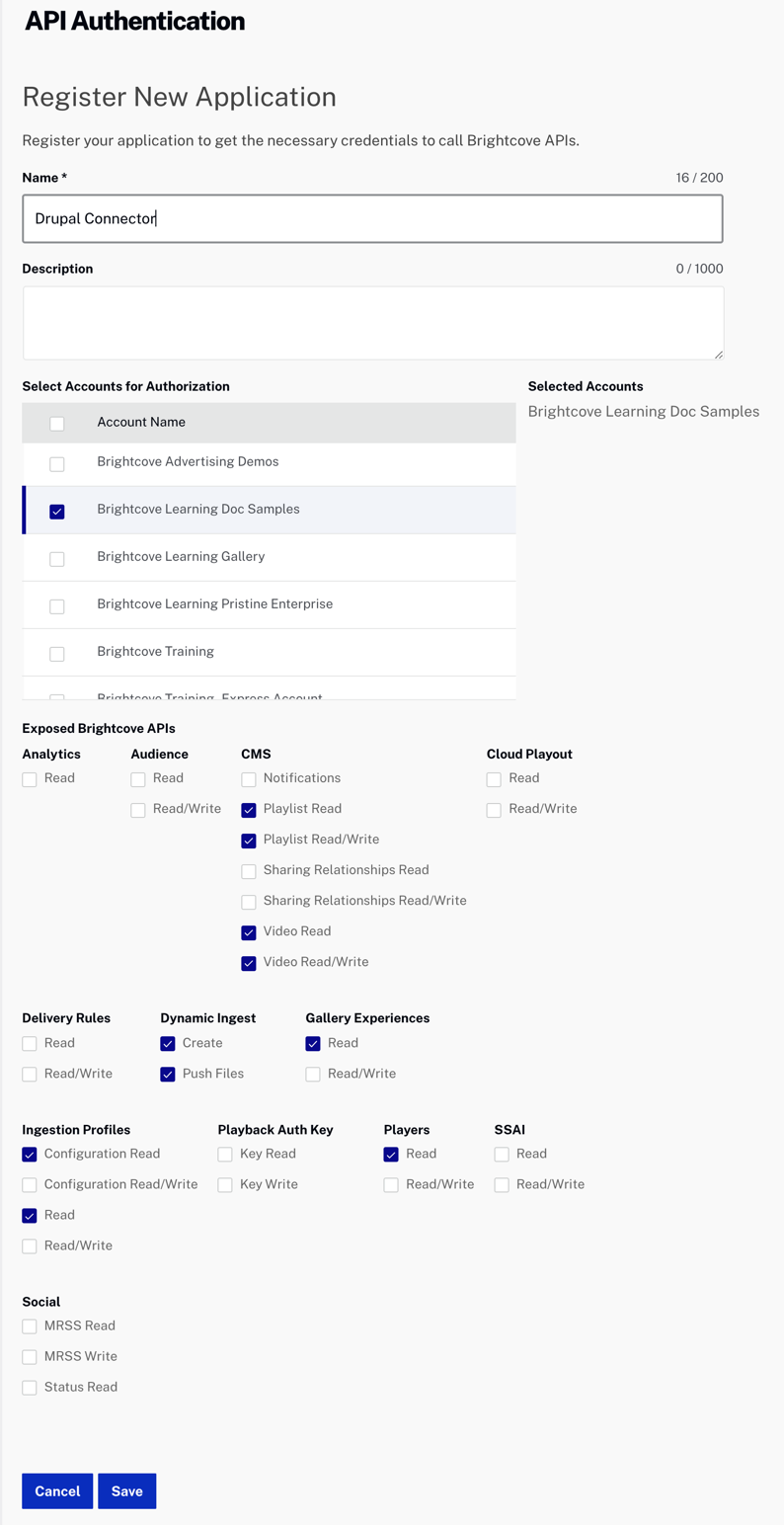 Account and Permissions.
