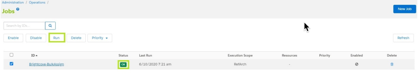 Job Completion Status - Bulk Assign Category