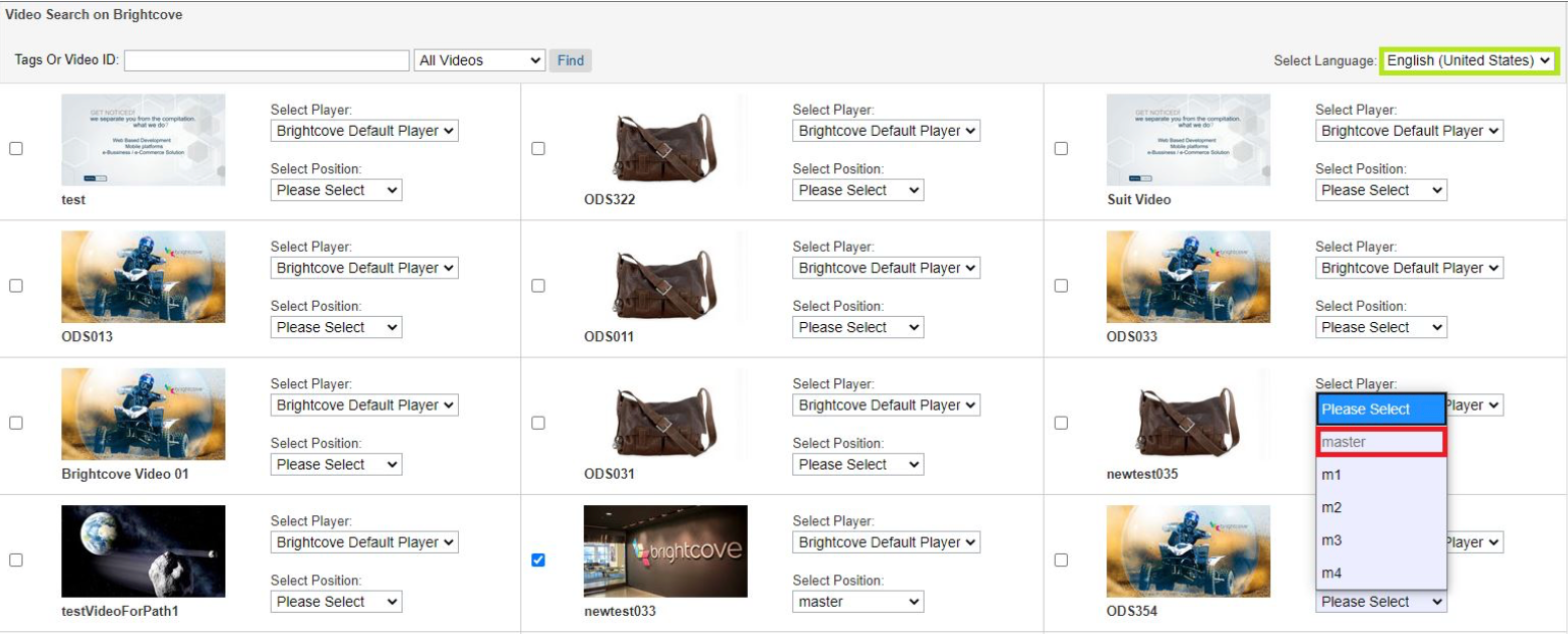 Assigned Video Slots