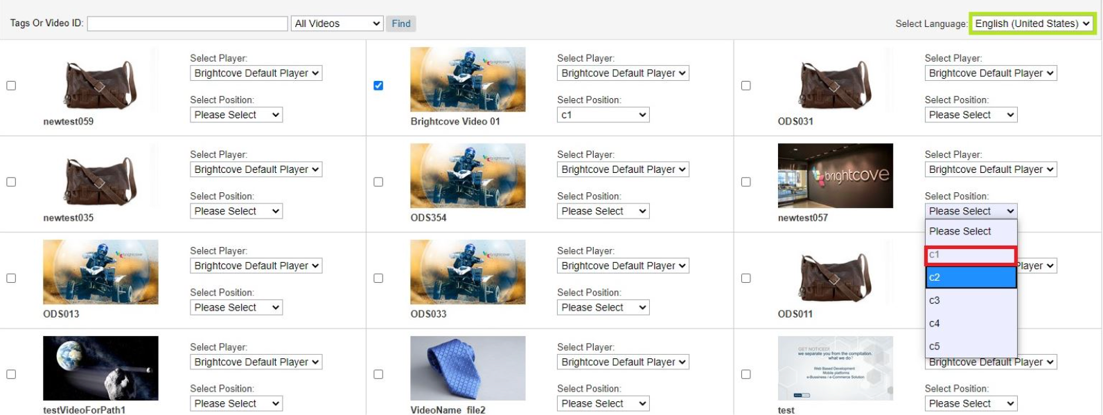 Assigned Video Slots