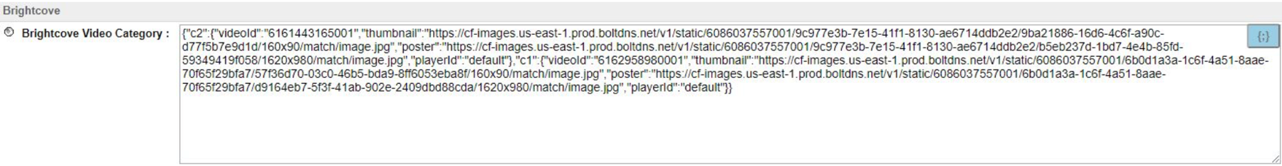 Brightcove Category Attributes