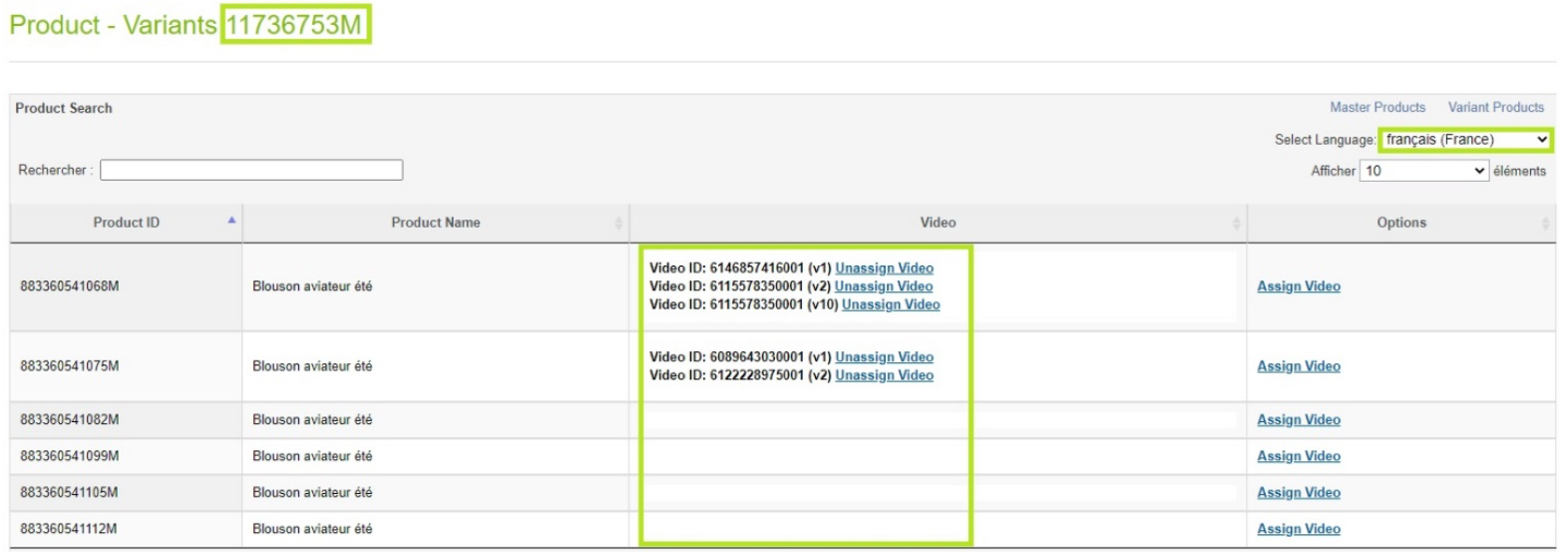 Locale Menu - French