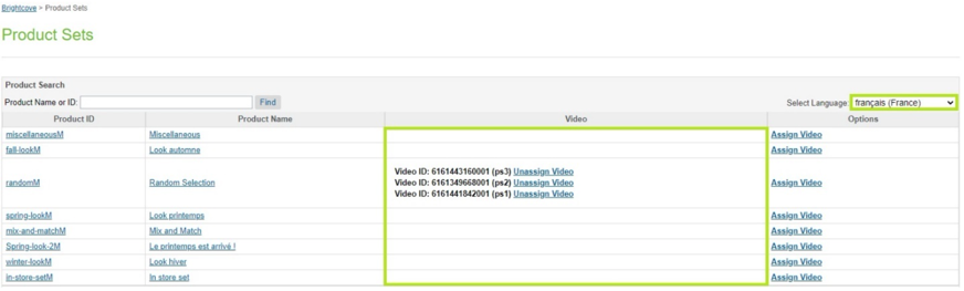 Locale Menu - French