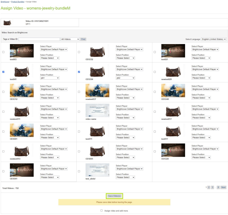 Save Video Assignment