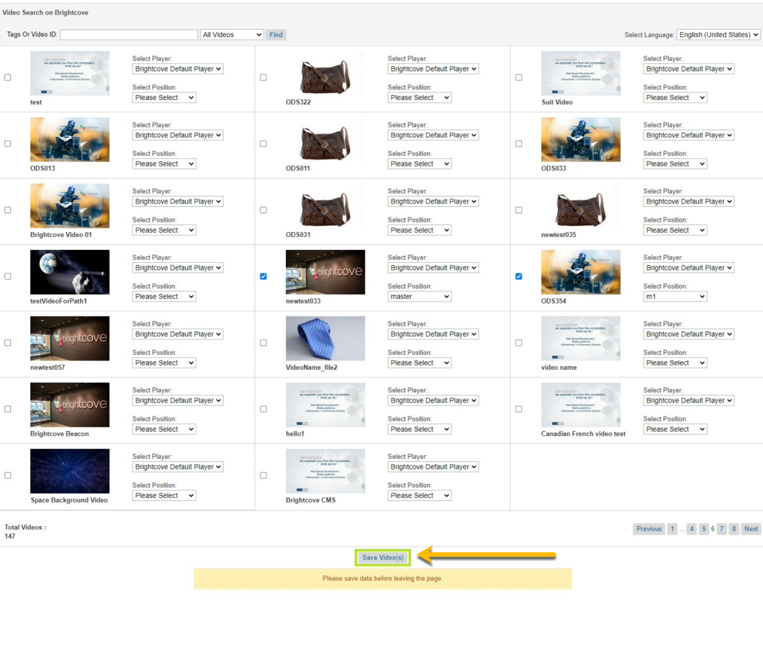Save Video Assignment