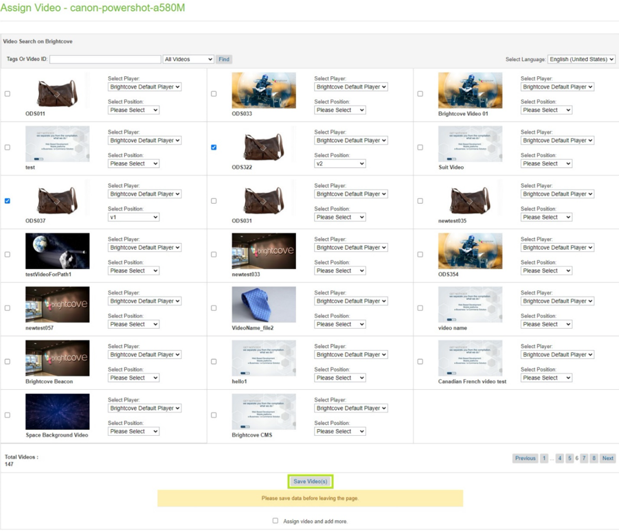 Save Video Assignment