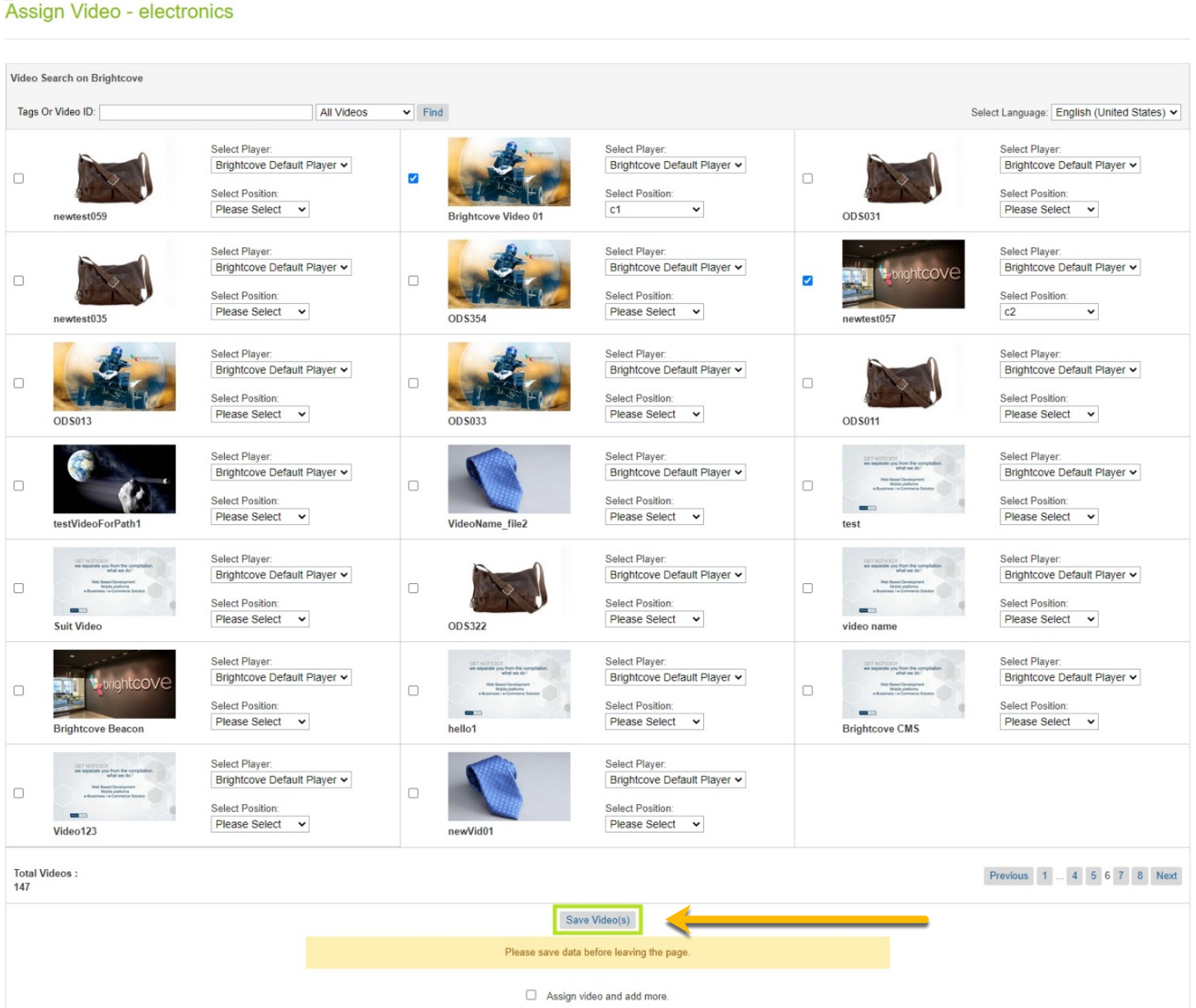 Save Video Assignment