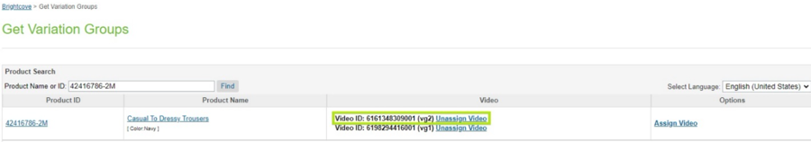 Verify Video Assignment