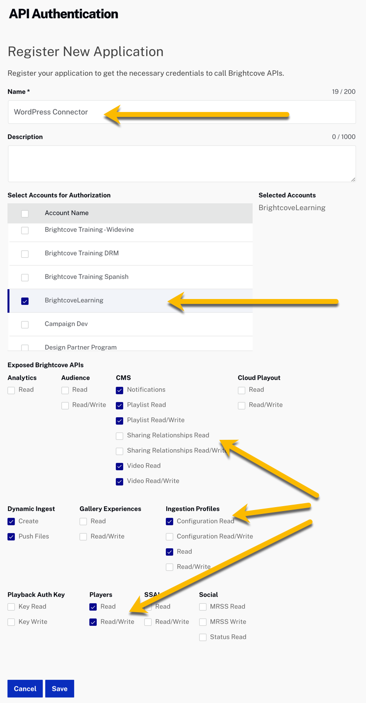 Account and Permissions.